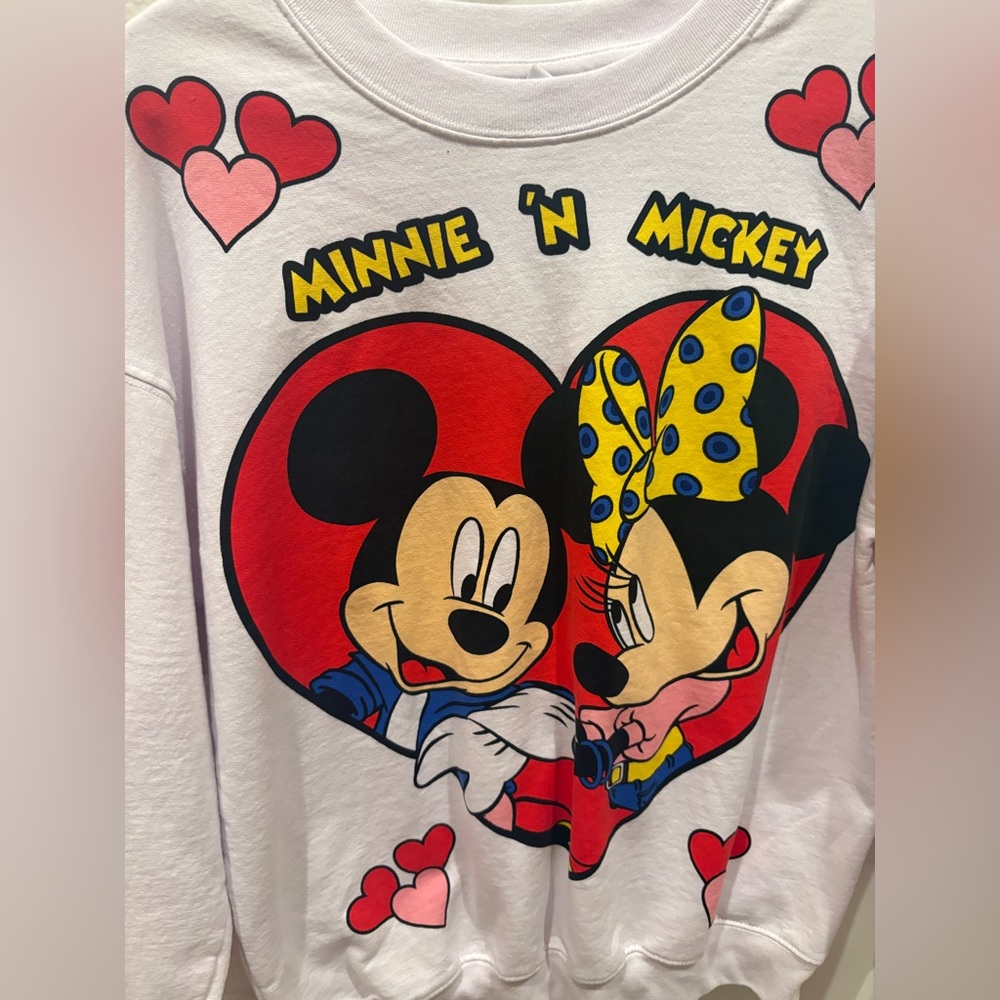 Disney Minnie 'N Mickey Kids Sweatshirt - White, Red, Yellow, Blue